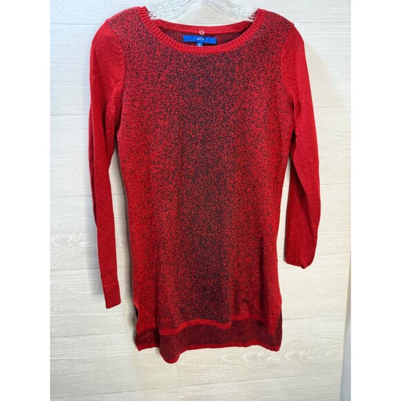 Red & Black Knit Sweater Tunic By Apt. 9 XS - Picture 11 of 11